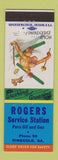 Matchbook Cover - Rogers Pure oil gas Ringgold GA