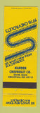Matchbook Cover - 1978 Chevrolet Harden Circleville OH