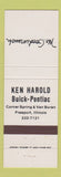 Matchbook Cover - Mr Goodwrench Ken Harold Buick Pontiac Freeport IL