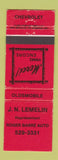 Matchbook Cover - JN Lemelin Chevrolet Canada WEAR