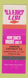 Matchbook Cover - 1977 Chevrolet Harpster Warriors Mark PA