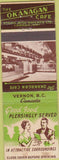 Matchbook Cover - Okanagan Cafe Vernon BC