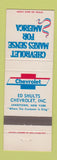 Matchbook Cover - Ed Shults Chevrolet Jamestown NY