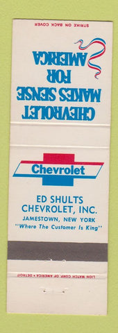 Matchbook Cover - Ed Shults Chevrolet Jamestown NY