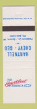 Matchbook Cover - Hartnell Chevrolet Geo Salem WI