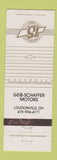 Matchbook Cover - Chevrolet 75th Geib Schaffer Loudonville OH