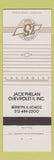 Matchbook Cover - Chevrolet 75th Jack Phelan Berwyn IL