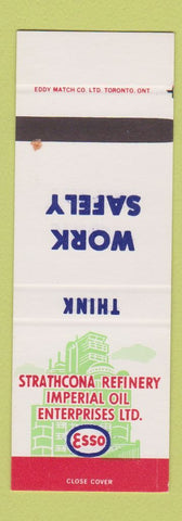 Matchbook Cover - Esso oil gas Strathcona Refinery AB SAMPLE WEAR