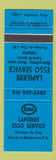 Matchbook Cover - Esso oil gas Lapierre Hes de la Madeleine QC Yamaha