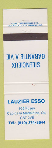 Matchbook Cover - Lauzier Esso oil gas Cap de la Madeleine QC