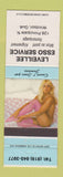 Matchbook Cover - Leveillee Esso oil gas Windsor QC pinup