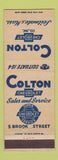 Matchbook Cover - Colton Chevrolet Scituate MA
