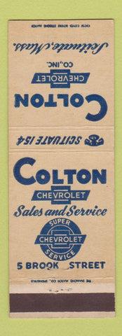 Matchbook Cover - Colton Chevrolet Scituate MA