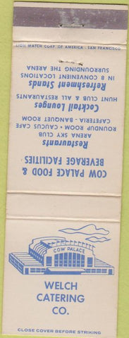 Matchbook Cover - Welch Catering Cow Palace San Francisco CA