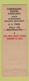 Matchbook Cover - Gilbert Large Buick Cadillac Chevrolet Taylorville IL