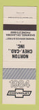 Matchbook Cover - 1984 Chevrolet Norton Shawnee OK