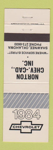 Matchbook Cover - 1984 Chevrolet Norton Shawnee OK