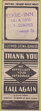 Matchbook Cover - Edge Inn Lou  and  Dev no town