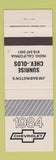 Matchbook Cover - 1984 Chevrolet Sunrise Oldsmobile Indio CA