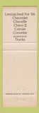 Matchbook Cover - 1966 Chevrolet Murphey Westerly RI
