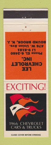 Matchbook Cover - 1966 Chevrolet Lee Bound Brook NJ