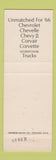 Matchbook Cover - 1966 Chevrolet Harpster Warriors Mark PA