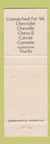 Matchbook Cover - 1966 Chevrolet Kemmann Lowden IA