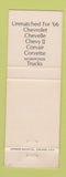 Matchbook Cover - 1966 Chevrolet Pendleton Caney KS