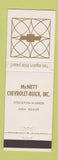 Matchbook Cover - McNett Chevrolet Buick Stockton Warren IL