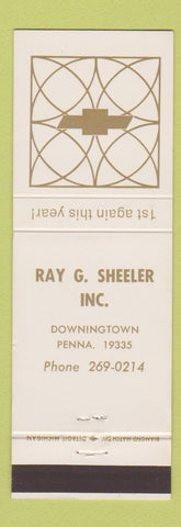 Matchbook Cover - Ray Sheeler Chevrolet Downingtown PA