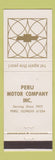 Matchbook Cover - Peru Motors Chevrolet Peru IL