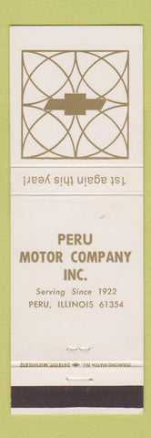 Matchbook Cover - Peru Motors Chevrolet Peru IL
