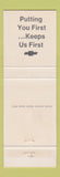 Matchbook Cover - Peru Motors Chevrolet Peru IL