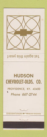Matchbook Cover - Hudson Chevrolet Oldsmobile Providence KY