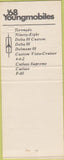 Matchbook Cover - 1968 Oldsmobile Luera Laramie WY bobtail