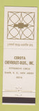 Matchbook Cover - Cerota Chevrolet Oldsmobile Elmer NJ