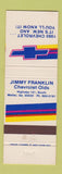 Matchbook Cover - Jimmy Franklin Chevrolet Oldsmobile Metter GA 1980