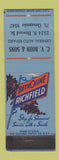 Matchbook Cover - Richfield oil gas CV Bohn Baltimore MD WEAR