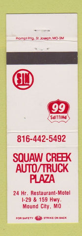 Matchbook Cover - Phillips 66 oil gas Squaw Creek Truck Stop Mound City MO