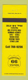 Matchbook Cover - Downtown 66 Station Albuquerque NM YELLOW