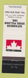 Matchbook Cover - Petro Canada oil gas Depanneur Asbestos QC WEAR