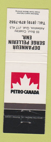 Matchbook Cover - Petro Canada oil gas Depanneur Asbestos QC WEAR