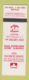 Matchbook Cover - Petro Canada oil gas Coco Station Ste Anne Des Monts QC