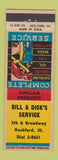 Matchbook Cover - Bill & Dick's Service Sinclair oil gas Rockford IL
