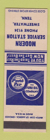 Matchbook Cover - Modern Service oil gas Pure Sweetwater TN