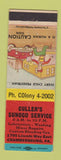 Matchbook Cover - Culler's Sunoco oil gas Chambersburg PA