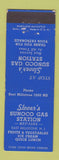 Matchbook Cover - Slover's Sunoco oil gas East Millstone NJ