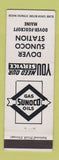 Matchbook Cover - Dover Sunoco oil gas Dover Foxcroft ME