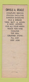Matchbook Cover - Orville Reagle Sunoco oil gas Magnolia NJ
