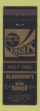 Matchbook Cover - Blackburn's Blue Sunoco oil gas New Castle IN